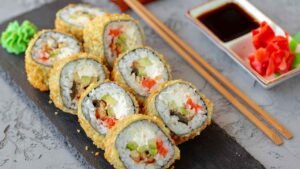 Receta fácil Cómo hacer Sushi empanizado paso a paso